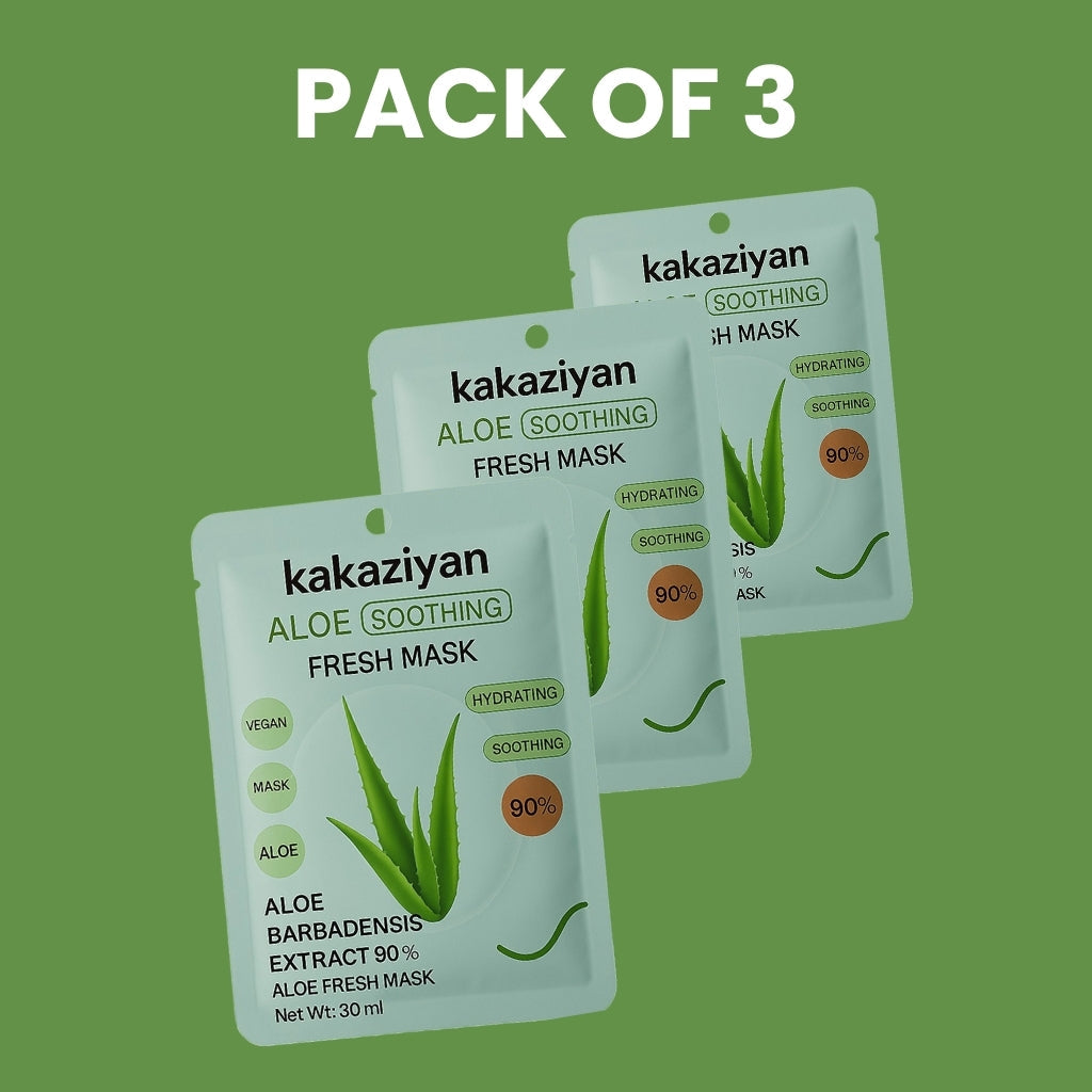 Aloe Soothing Fresh Face Mask – 30ml (Pack of 3)
