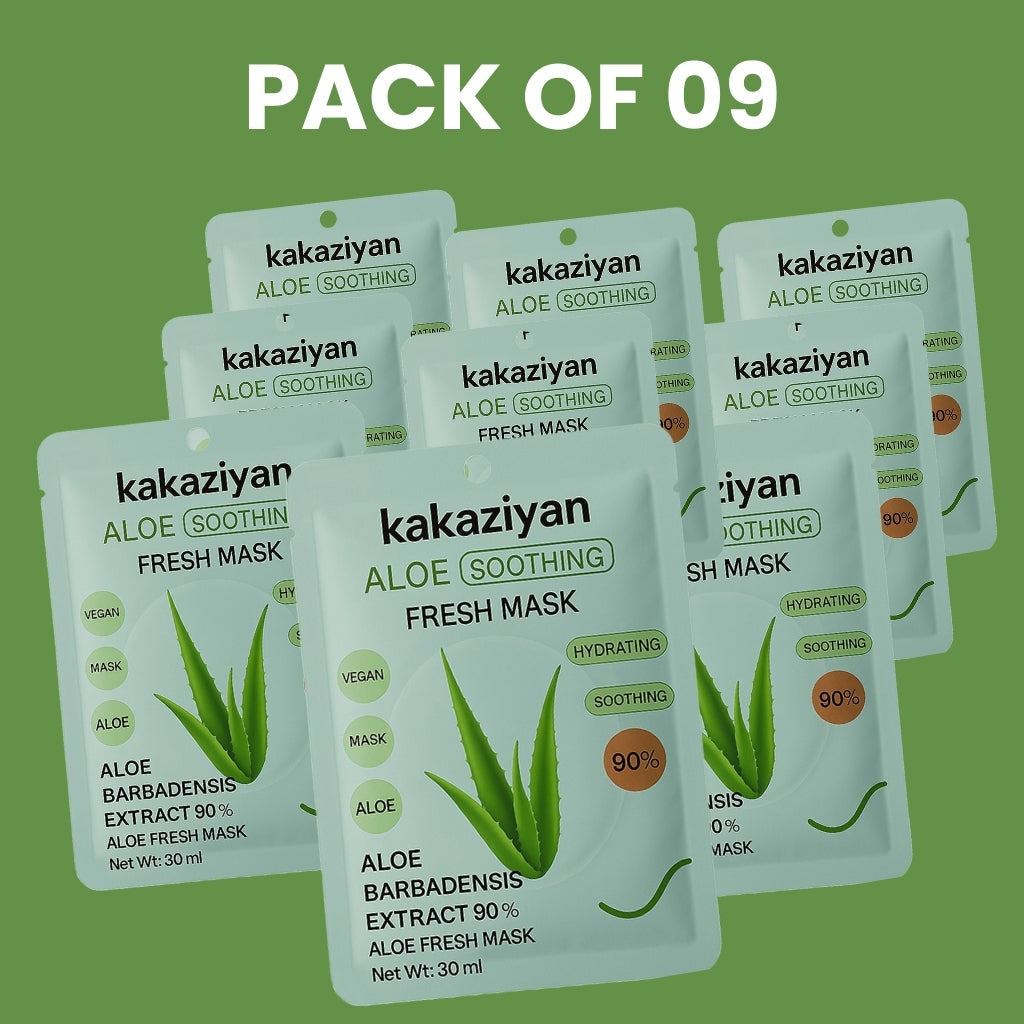 Aloe Soothing Fresh Face Mask – 30ml (Pack of 9)