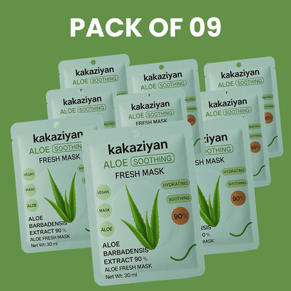 Aloe Soothing Fresh Face Mask – 30ml (Pack of 9)