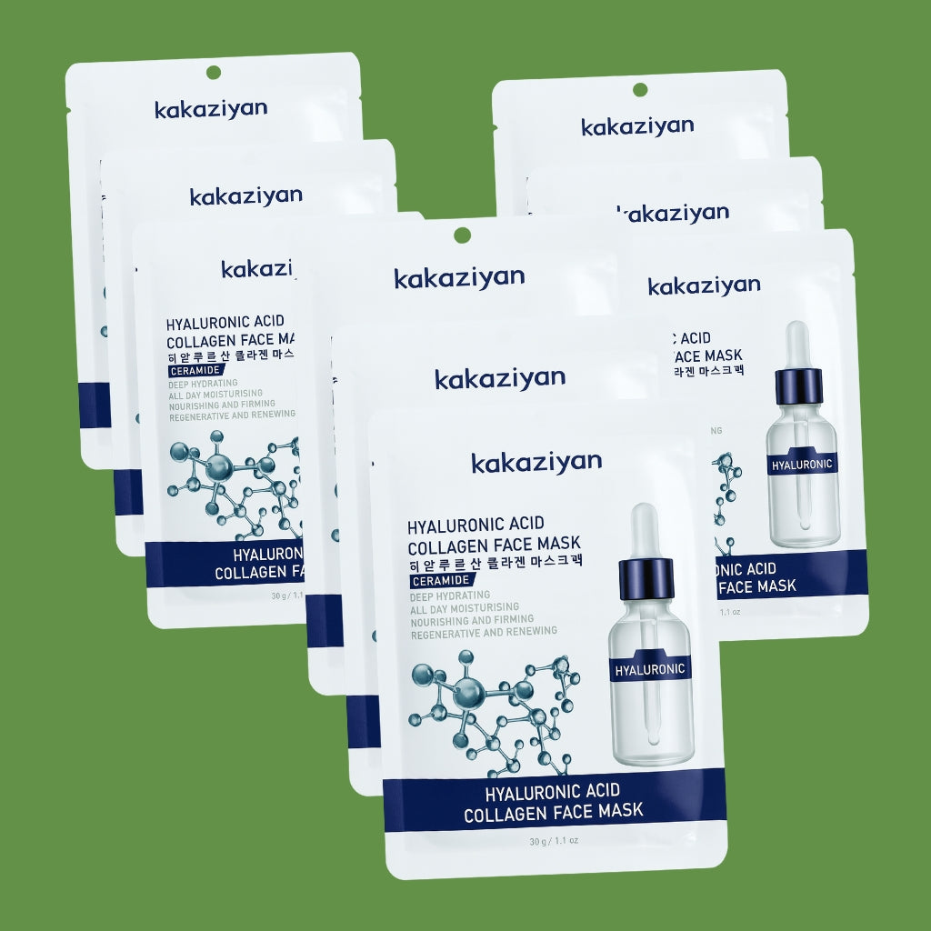 Hyaluronic Acid Collagen Face Mask - 30ml (Pack of 9)