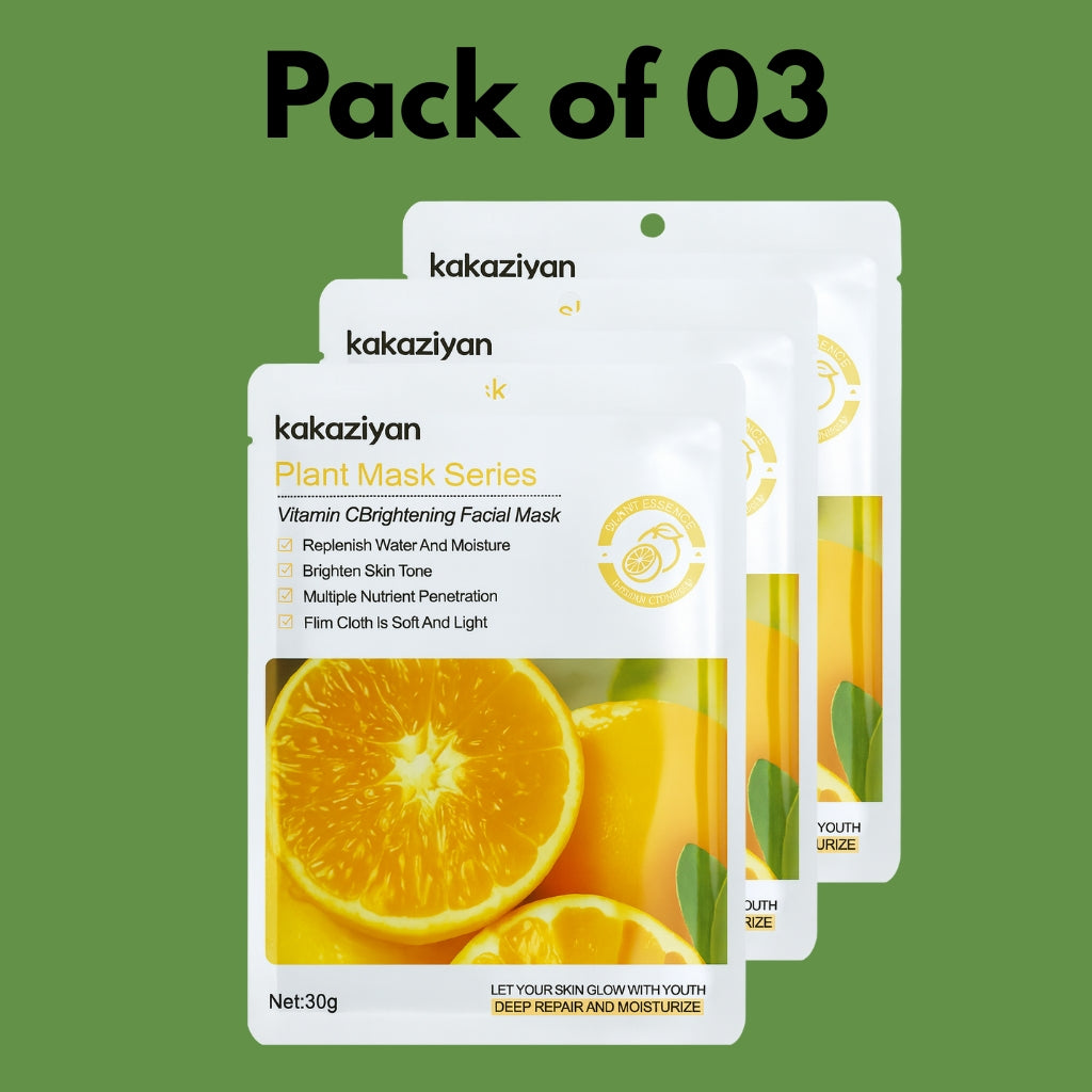 Vitamin C Brightening Facial Mask - 30ml (Pack of 3)